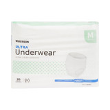 McKesson Ultra Absorbent Underwear Pull On with Tear Away Seams Adult Medium Unisex Disposable Heavy Absorbency, UWBMD, Bag of 1