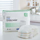 McKesson Ultra Absorbent Underwear Pull On with Tear Away Seams Adult Large Unisex Disposable Heavy Absorbency, UWBLG, Bag of 1