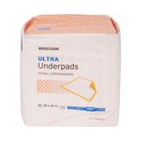 McKesson Ultra Disposable Underpad 30 X 36 Inch Fluff / Polymer Heavy Absorbency, UPHV3036, Bag of 10
