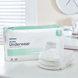 McKesson Ultra Absorbent Underwear Pull On with Tear Away Seams Adult Small Unisex Disposable Heavy Absorbency, UWBSM, Bag of 1