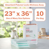 McKesson Super Disposable Underpad 23 X 36 Inch Fluff / Polymer Moderate Absorbency, UPMD2336, Case of 150