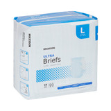 McKesson Ultra Incontinence Brief Adult Large Unisex Disposable Heavy Absorbency, BRULLG, Bag of 1