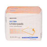 McKesson Ultra Disposable Underpad 30 X 30 Inch Fluff / Polymer Heavy Absorbency, UPHV3030, Bag of 10