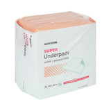 McKesson Super Disposable Underpad 30 X 36 Inch Fluff / Polymer Moderate Absorbency, UPMD3036, Bag of 10
