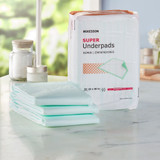 McKesson Super Disposable Underpad 23 X 36 Inch Fluff / Polymer Moderate Absorbency, UPMD2336, Bag of 10