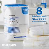 McKesson Ultra Bariatric Incontinence Brief Adult 3X-Large Unisex Disposable Heavy Absorbency, BRBAR, Bag of 1