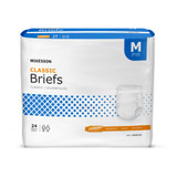 McKesson Classic Incontinence Brief Adult Medium Unisex Disposable Light Absorbency, BRBRMD, Case of 96