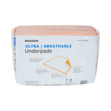 McKesson Ultra Breathable Disposable Underpad Low Air Loss 23 X 36 Inch Fluff / Polymer Heavy Absorbency, UPHV2336, Bag of 10