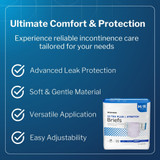 McKesson Ultra Plus Stretch Incontinence Brief Adult Medium Unisex Disposable Heavy Absorbency, BRSTRMR, Case of 4