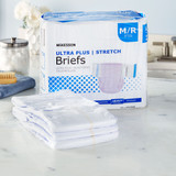 McKesson Ultra Plus Stretch Incontinence Brief Adult Medium Unisex Disposable Heavy Absorbency, BRSTRMR, Case of 4