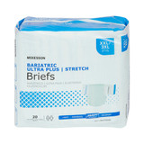 McKesson Ultra Plus Stretch Incontinence Brief Adult 2X-Large / 3X-Large Unisex Disposable Heavy Absorbency, BRSTRBAR, Case of 80
