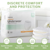 McKesson Classic Absorbent Underwear Pull On with Tear Away Seams Adult Medium Unisex Disposable Light Absorbency, UWEMD, Bag of 1