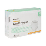 McKesson Classic Absorbent Underwear Pull On with Tear Away Seams Adult Medium Unisex Disposable Light Absorbency, UWEMD, Bag of 1