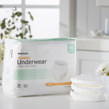 McKesson Classic Absorbent Underwear Pull On with Tear Away Seams Adult Medium Unisex Disposable Light Absorbency, UWEMD, Bag of 1