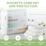 McKesson Classic Absorbent Underwear Pull On with Tear Away Seams Adult Large Unisex Disposable Light Absorbency, UWELG, Bag of 1