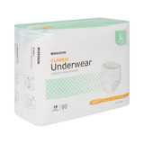 McKesson Classic Absorbent Underwear Pull On with Tear Away Seams Adult Large Unisex Disposable Light Absorbency, UWELG, Bag of 1