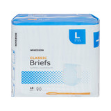 McKesson Classic Incontinence Brief Adult Large Unisex Disposable Light Absorbency, BRBRLG, Bag of 18