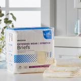 McKesson Extended Wear Incontinence Brief Adult Large / X-Large Unisex Disposable Heavy Absorbency, ONBLXL, Case of 56