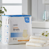 McKesson Classic Incontinence Brief Adult X-Large Unisex Disposable Light Absorbency, BRBRXL, Bag of 15