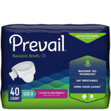 Prevail Bariatric Incontinence Brief Adult Bariatric Size B Unisex Disposable Heavy Absorbency, PV-094, Case of 4