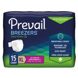 Prevail Breezers Incontinence Brief Adult X-Large Unisex Disposable Heavy Absorbency, PVB-014/1, Case of 4