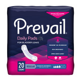 Prevail Daily Pads Bladder Control Pad 9-1/4 Inch Length Moderate Absorbency Polymer Core One Size Fits Most, BC-012, Bag of 20