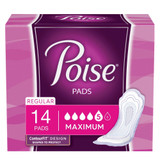 Poise Bladder Control Pad 12.2 Inch Length Heavy Absorbency Sodium Polyacrylate Core Regular, 19568, Case of 84