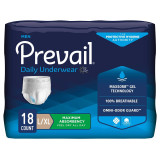 Adult Absorbent Underwear Prevail for Men Pull On Large / X-Large Disposable Heavy Absorbency PUM-513/1 Case/72 PUM-513/1 FIRST QUALITY PRODUCTS INC. 889080_CS