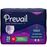 Female Adult Absorbent Underwear Prevail® For Women Daily Underwear Pull On with Tear Away Seams Medium Disposable Heavy Absorbency PWC-512/1 Bag of 20 PWC-512/1 Prevail® For Women Daily Underwear 889081_BG