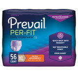 Prevail Per-Fit Absorbent Underwear Pull On with Tear Away Seams Adult X-Large Female Disposable Moderate Absorbency, PFW-514, Bag of 14