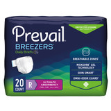 Prevail Breezers Incontinence Brief Adult Regular Unisex Disposable Heavy Absorbency, PVB-016/1, Bag of 20