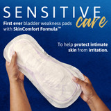 TENA Sensitive Care Extra Coverage Bladder Control Pad 16 Inch Length Heavy Absorbency Super Absorbent Core One Size Fits Most, 54282, Case of 84