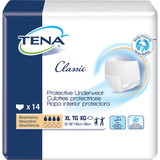 TENA Classic Absorbent Underwear Pull On with Tear Away Seams Adult X-Large Unisex Disposable Moderate Absorbency, 72516, Case of 56