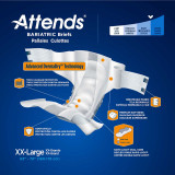 Unisex Adult Incontinence Brief Attends® Bariatric 2X-Large Disposable Heavy Absorbency DD50 Case of 48 DD50 Attends® Bariatric 950227_CS Unisex Adult Incontinence Brief Attends® Bariatric 2X-Large Disposable Heavy Absorbency DD50 Case of 48 DD50 Attends® Bariatric 950227_CS