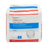Unisex Adult Absorbent Underwear Sure Care™ Pull On with Tear Away Seams X-Large Disposable Heavy Absorbency 1225A Case of 48 1225 Sure Care™ 547559_CS
