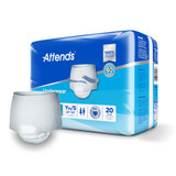 Attends Absorbent Underwear Pull On with Tear Away Seams Adult Small Unisex Disposable Heavy Absorbency, APP0710, Bag of 20