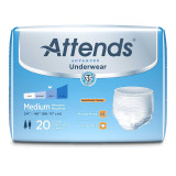 Unisex Adult Absorbent Underwear Attends® Advanced Pull On with Tear Away Seams Medium Disposable Heavy Absorbency APP0720 Bag of 1 APP0720 Attends® Advanced 848957_BG