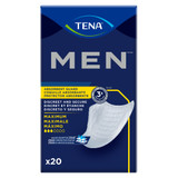 TENA Men Maximum Bladder Control Pad 8 Inch Length Heavy Absorbency Dry-Fast Core One Size Fits Most, 50600, Case of 120