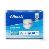 Attends Absorbent Underwear Pull On with Tear Away Seams Adult Medium Unisex Disposable Heavy Absorbency, APP0720, Case of 4