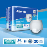 Attends Absorbent Underwear Pull On with Tear Away Seams Adult Medium Unisex Disposable Heavy Absorbency, APP0720, Case of 4