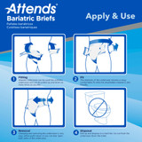 Attends Bariatric Incontinence Brief Adult 4X-Large Unisex Disposable Heavy Absorbency, DD60, Case of 32
