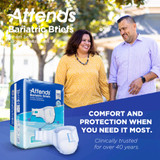 Attends Bariatric Incontinence Brief Adult 4X-Large Unisex Disposable Heavy Absorbency, DD60, Case of 32