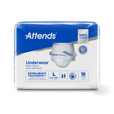 Attends Care Absorbent Underwear Pull On with Tear Away Seams Adult Large Unisex Disposable Heavy Absorbency, APV30, Case of 72