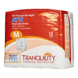 Tranquility ATN Incontinence Brief Adult Medium Unisex Disposable Heavy Absorbency, 2185, Bag of 12
