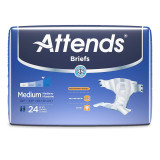 Adult Incontinent Brief Attends DermaDry Tab Closure Medium Disposable Moderate Absorbency DDA20 Case/96 DDA20 ATTENDS HEALTHCARE PRODUCTS 955303_CS