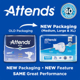 Attends Incontinence Brief Adult X-Large Unisex Disposable Heavy Absorbency, DDA40, Case of 60