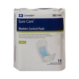 Sure Care Bladder Control Pad 4 X 12-1/2 Inch Heavy Absorbency Polymer Core One Size Fits Most, 1140A, Bag of 16