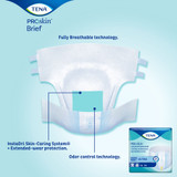 TENA ProSkin Ultra Incontinence Brief Adult Medium Unisex Disposable Heavy Absorbency, 67200, Bag of 40