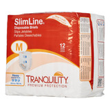 Tranquility Slimline Incontinence Brief Adult Medium Unisex Disposable Heavy Absorbency, 2122, Case of 8