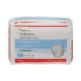 Unisex Adult Absorbent Underwear Simplicity™ Pull On with Tear Away Seams Small / Medium Disposable Moderate Absorbency 1840A Bag of 20 1840 Simplicity™ 814878_BG Unisex Adult Absorbent Underwear Simplicity™ Pull On with Tear Away Seams Small / Medium Disposable Moderate Absorbency 1840A Bag of 20 1840 Simplicity™ 814878_BG